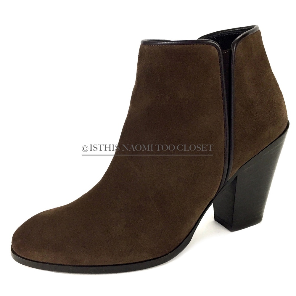 Giuseppe Zanotti Suede Chunky Heel High-Ankle Boot